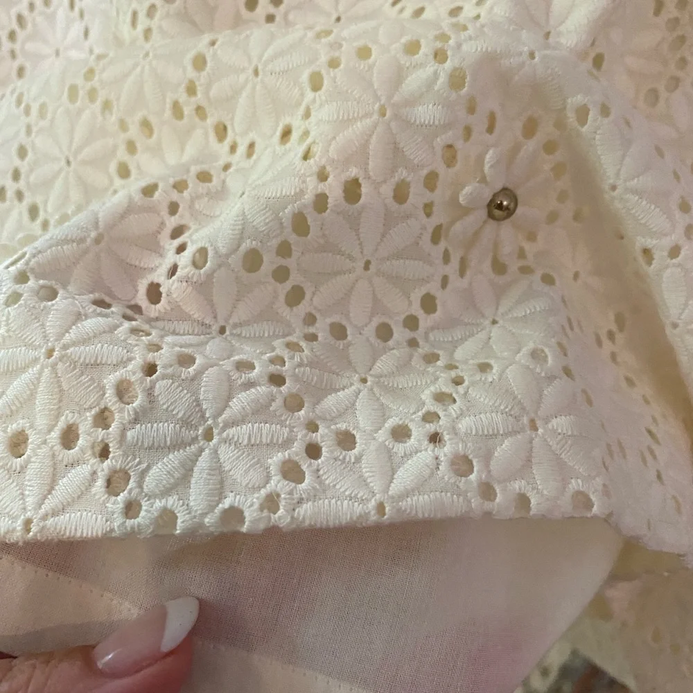 Talbot’s eyelet lace skirt casual bride honeymoon attire size 4